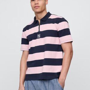 Gap × Malbon Logo Striped Polo Shirt